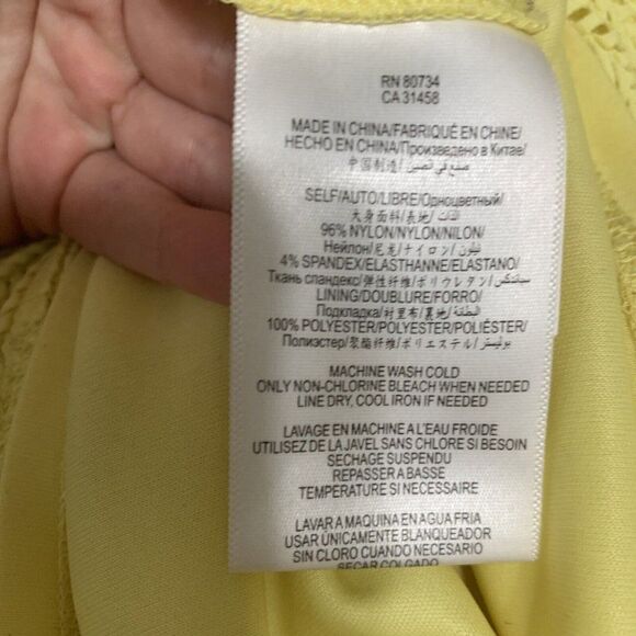 bcbgeneration bcbg womens solid yellow Lemon Ice mini skirt medium - Picture 4 of 7